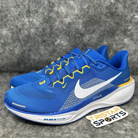UCLA Bruins Nike Zoom Pegasus 41 Running Shoes Mens Size 12 Blue FZ5148-400 - Picture 1 of 8
